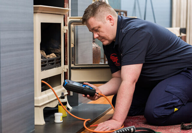 Gas fire servicing